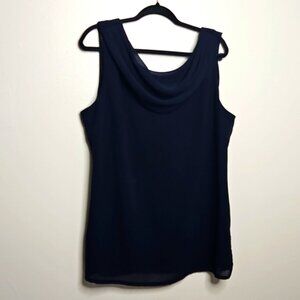 Sheri Martin New York Sleeveless Draped/cowl Neck Size 18 EUC Vintage